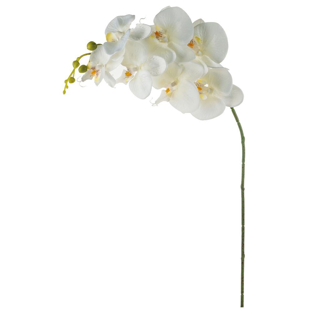 Kunstblume »Deko Orchidee mit Blüte, Knospe Real Touch Gefühl weiß 83 cm«  Orchidee, matches21 HOME & HOBBY, Höhe 83 cm