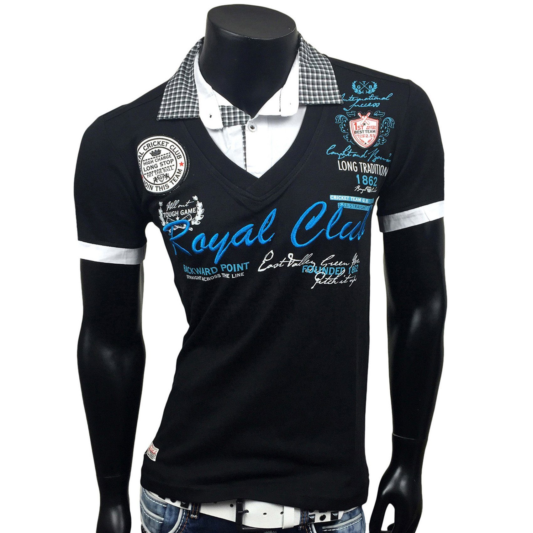 T-Shirt Baxboy Poloshirt im trendigen 2-in-1-Design 2350