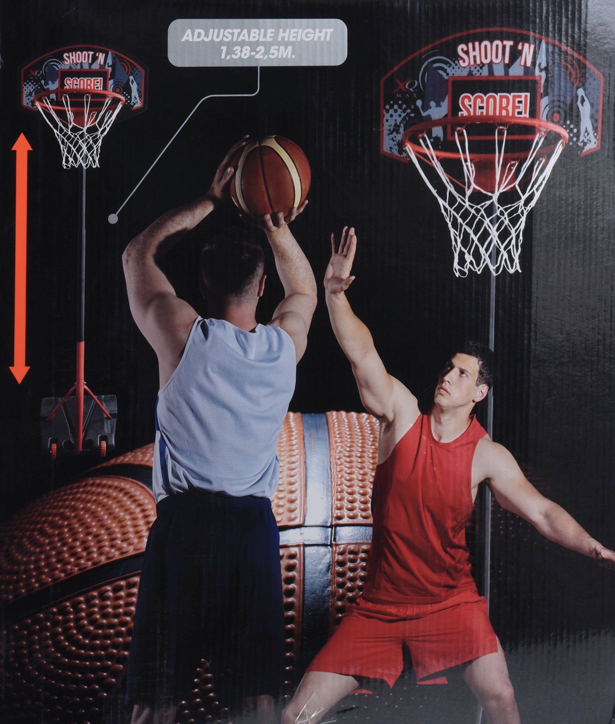Spetebo Basketballständer Basketballständer 220 - höhenverstellbar cm, rollbar