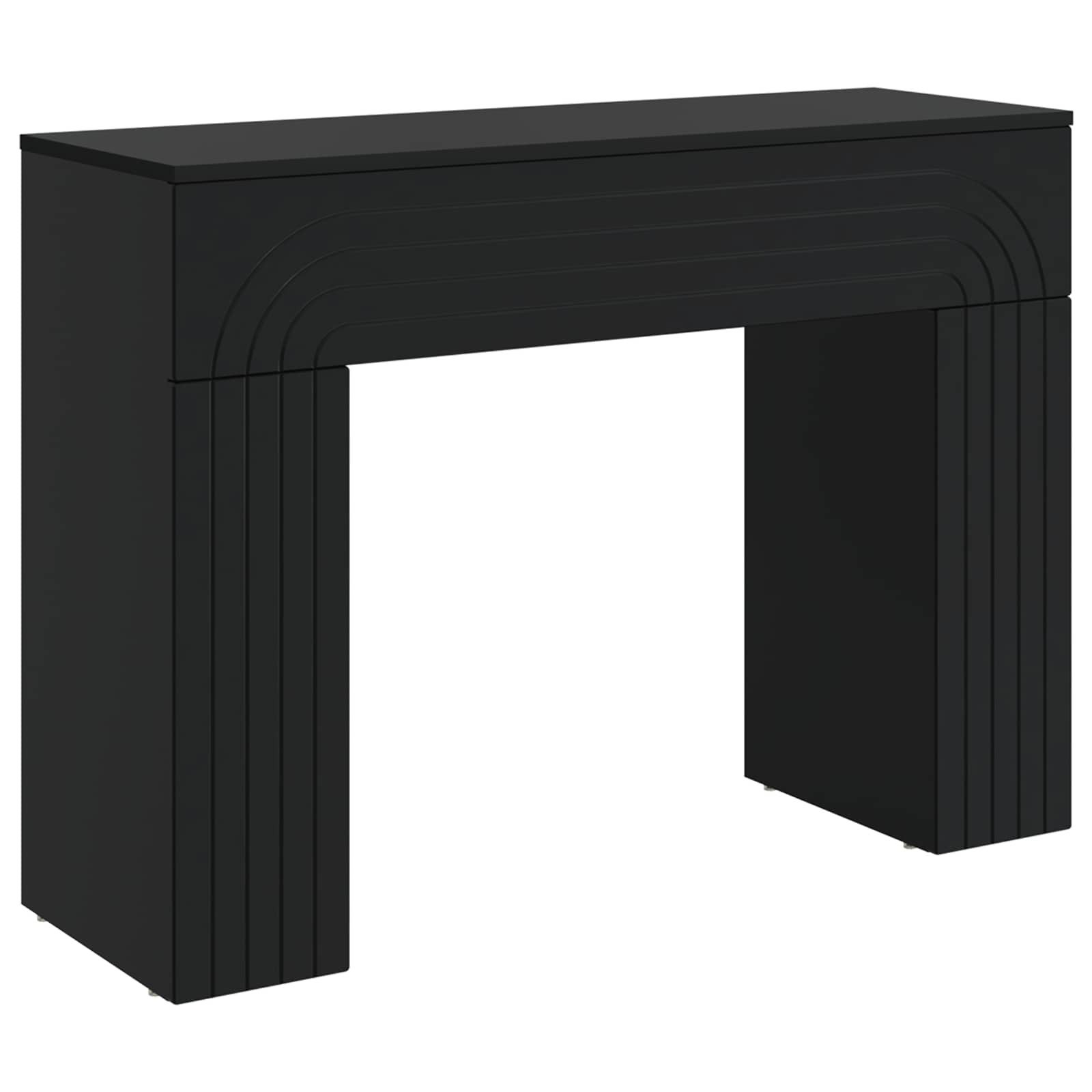 vidaXL Konsolentisch Couchtisch Schwarz 102 x 35 x 75 cm Holzwerkstoff (1-St)