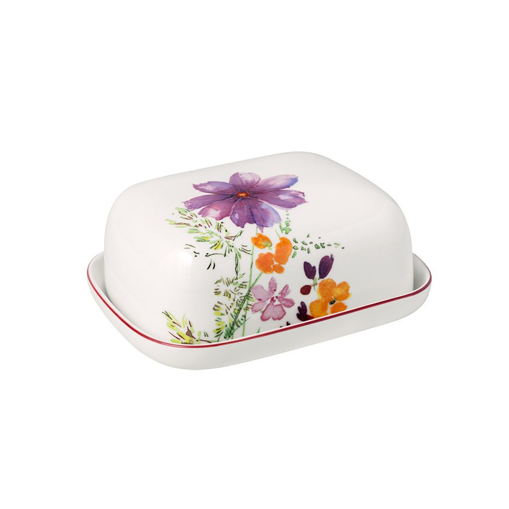 Villeroy & Boch Butterdose Mariefleur Basic Butterdose 2tlg. 15x12,5x6,5cm, Porzellan, (1-tlg)
