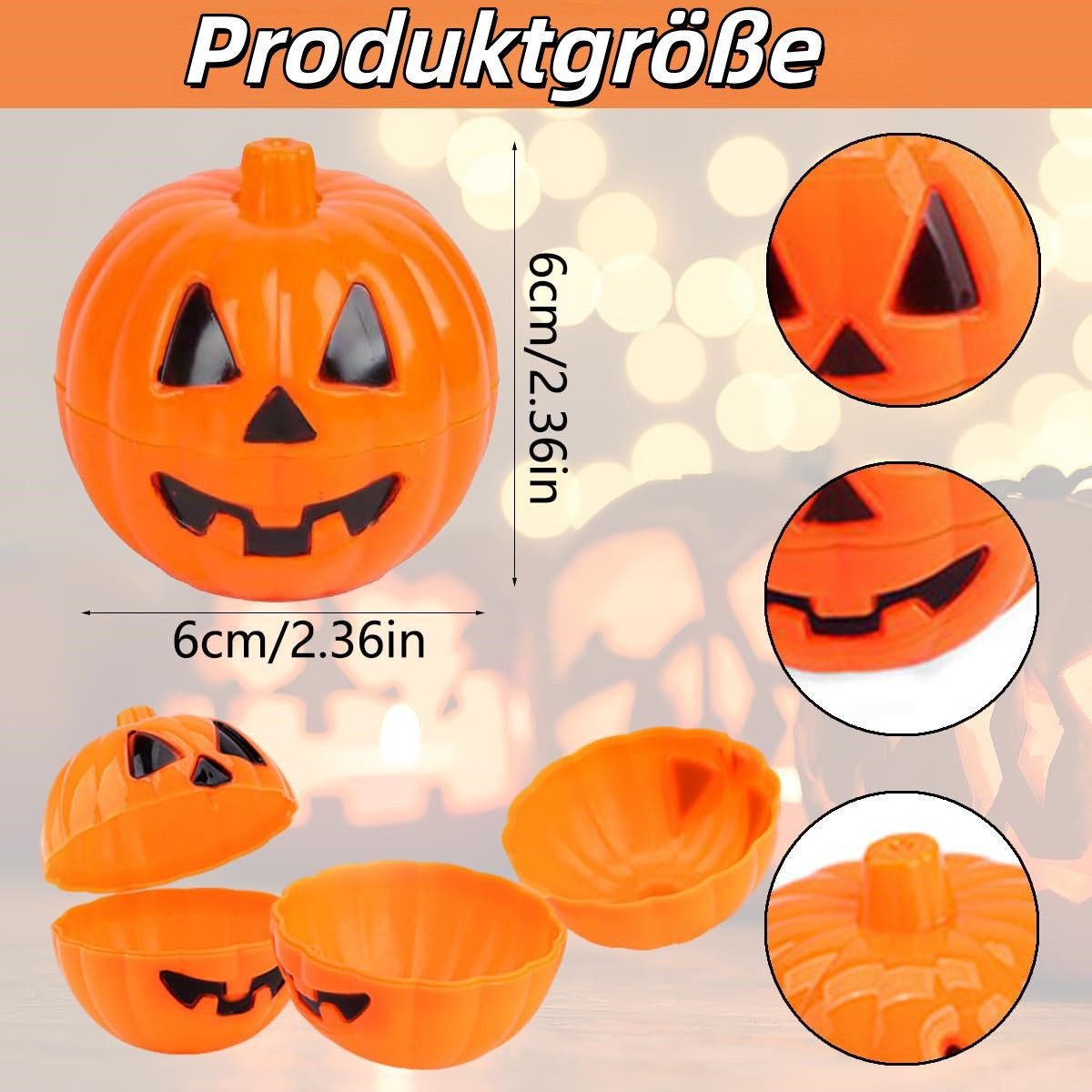 Diwzbyn Dekoobjekt Kürbis Halloween behandeln Container für Schnitzeljagd Spiel (10 St), Halloween Trick oder behandeln Süßigkeiten Boxen für Party Favors