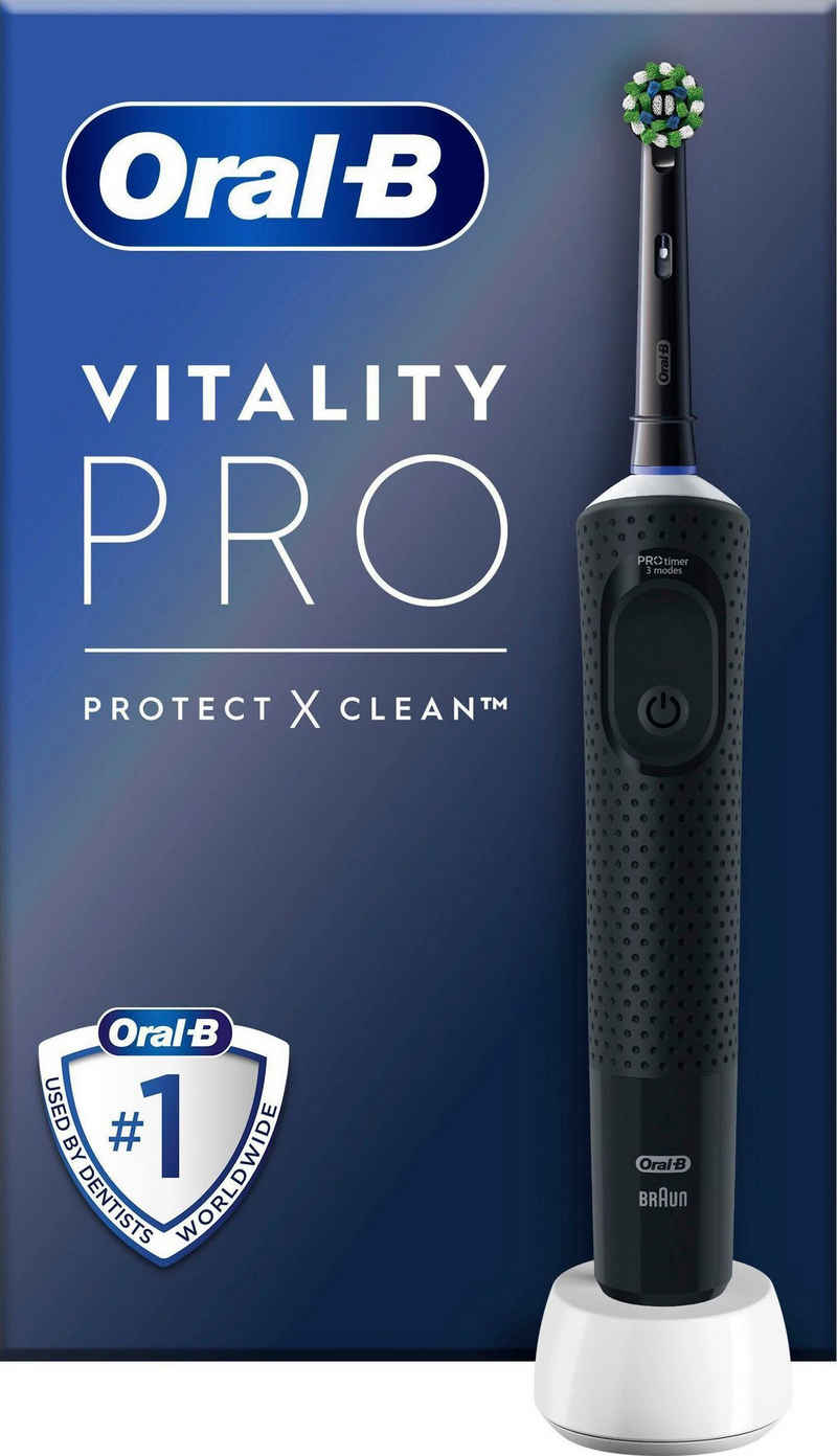 Oral-B Elektrische Zahnbürste Vitality Pro, Aufsteckbürsten: 1 St., 3 Putzmodi