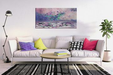 YS-Art Gemälde Cote d'azur, Landschaft, Leinwand Bild Handgemalt Abstrakt Meereslandschaft Stran