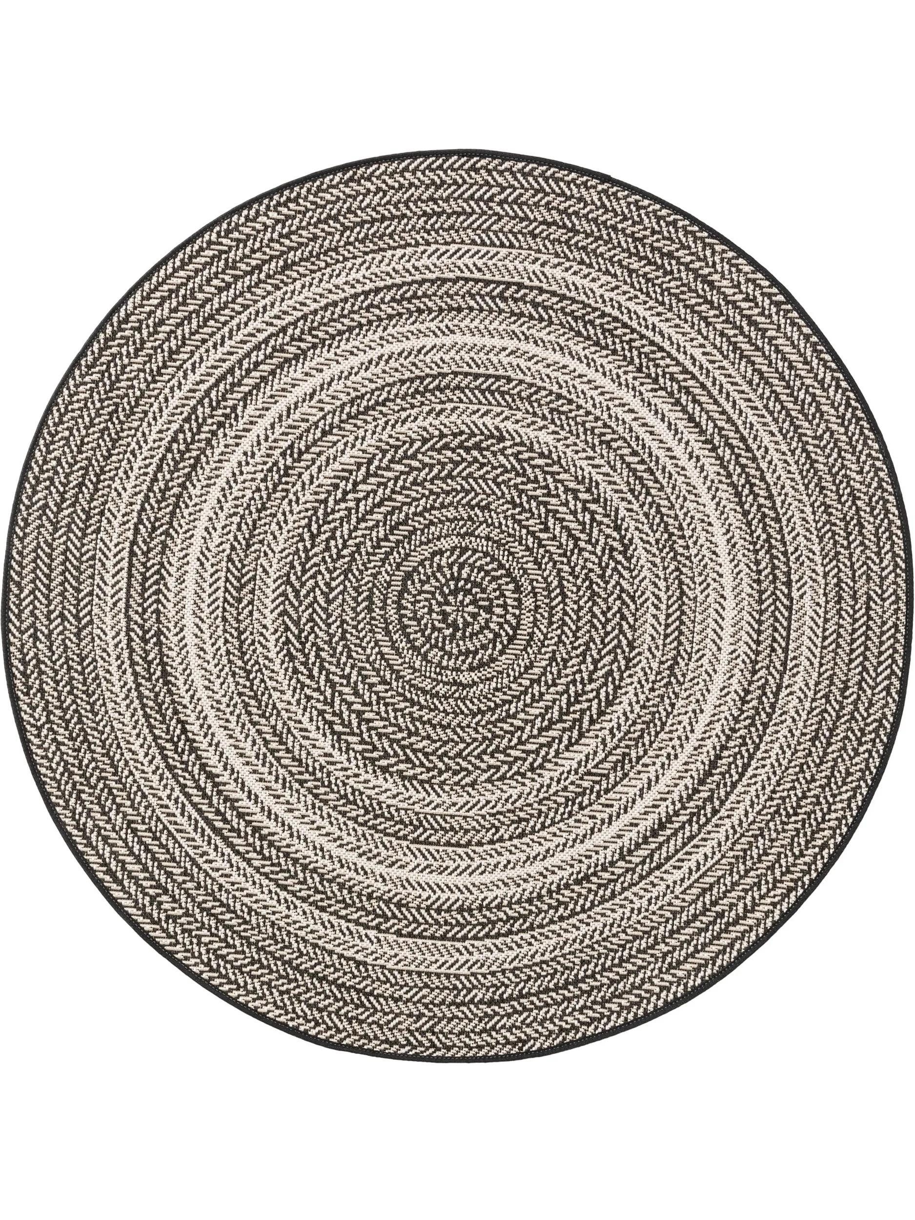 benuta Outdoorteppich Metro, rund, Höhe: 5 mm, In- & Outdoorteppich, Robust für Garten, Terrasse, Balkon, Küche