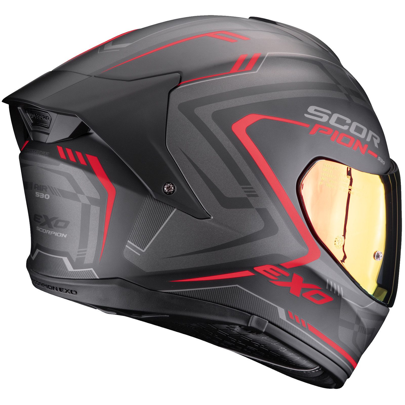 Scorpion Exo Motorradhelm Scorpion EXO-530 Air Slope Integralhelm Matt-Schwarz / Rot XS (1er Set), integralhelm motorrad – Bild 3 von 3