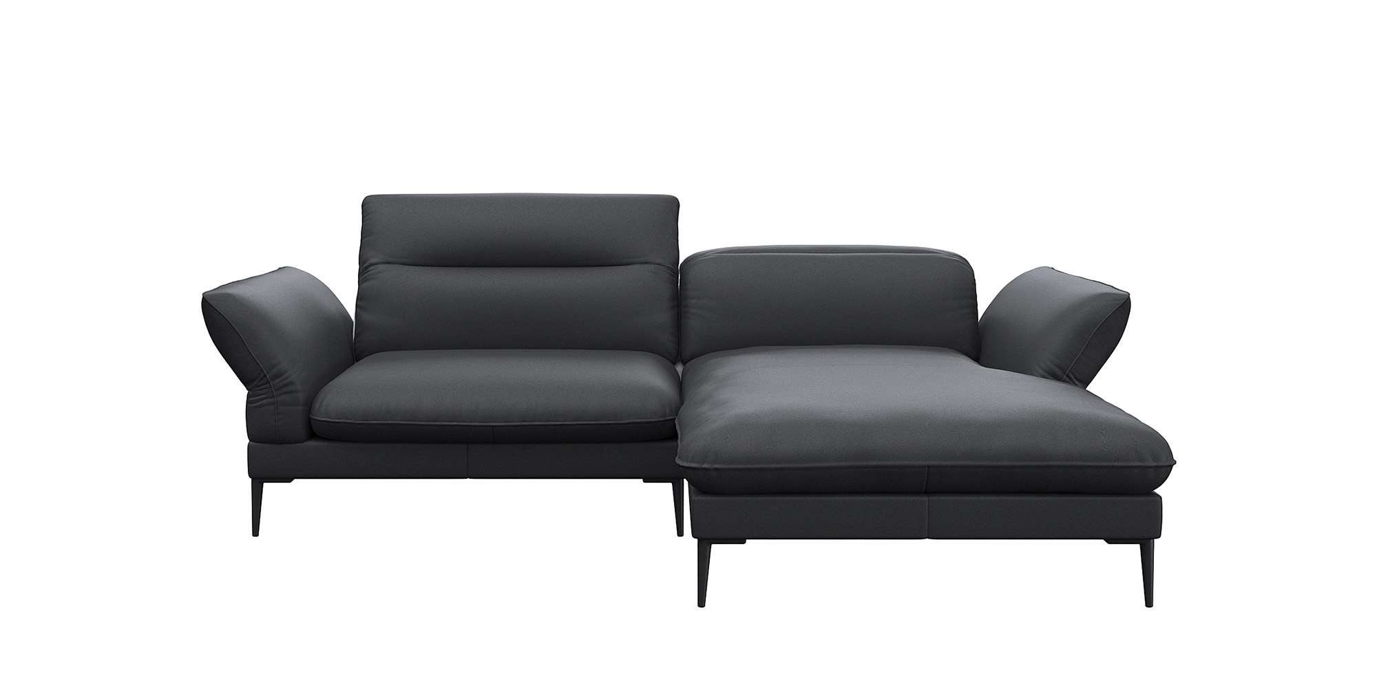 FLEXLUX Ecksofa Salino, Funktionssofa mit Recamiere, Relaxsofa, Ecksofa, Sofa mit Arm- und Kopfteil-Verstellungen, Kaltschaum & Stahl-Wellen