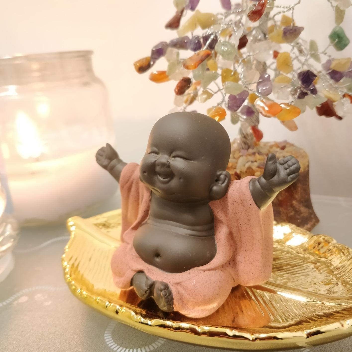zggzerg Buddhafigur Keramik-Figur, Kleiner Buddhafigur Buddha, süßer