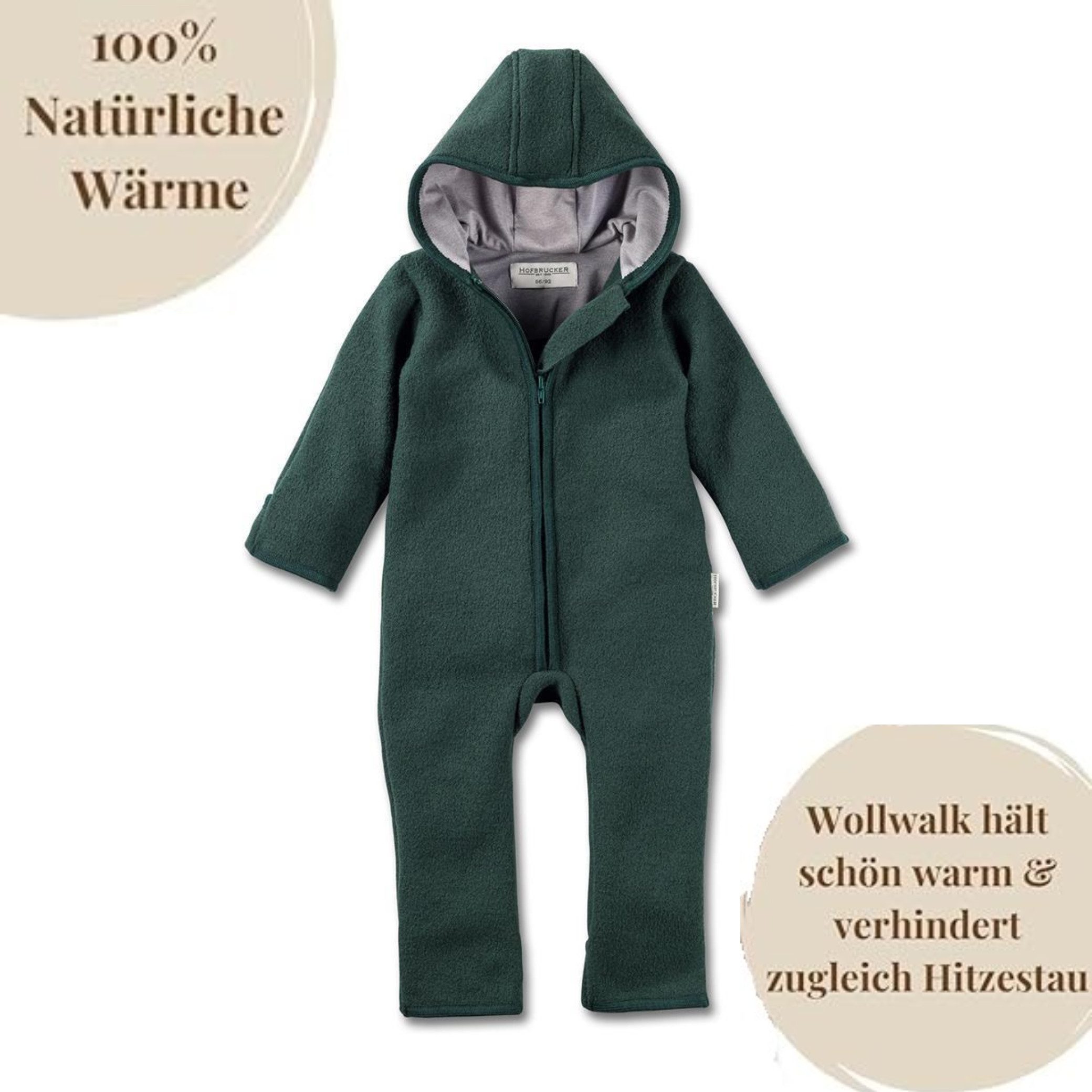 Hofbrucker seit 1948 Schlafoverall Wollwalk Overall