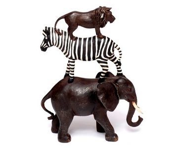 Brillibrum Afrikafigur Figur Elefant Löwe Zebra Afrika Skulptur Safari Tierfigur Dekofigur