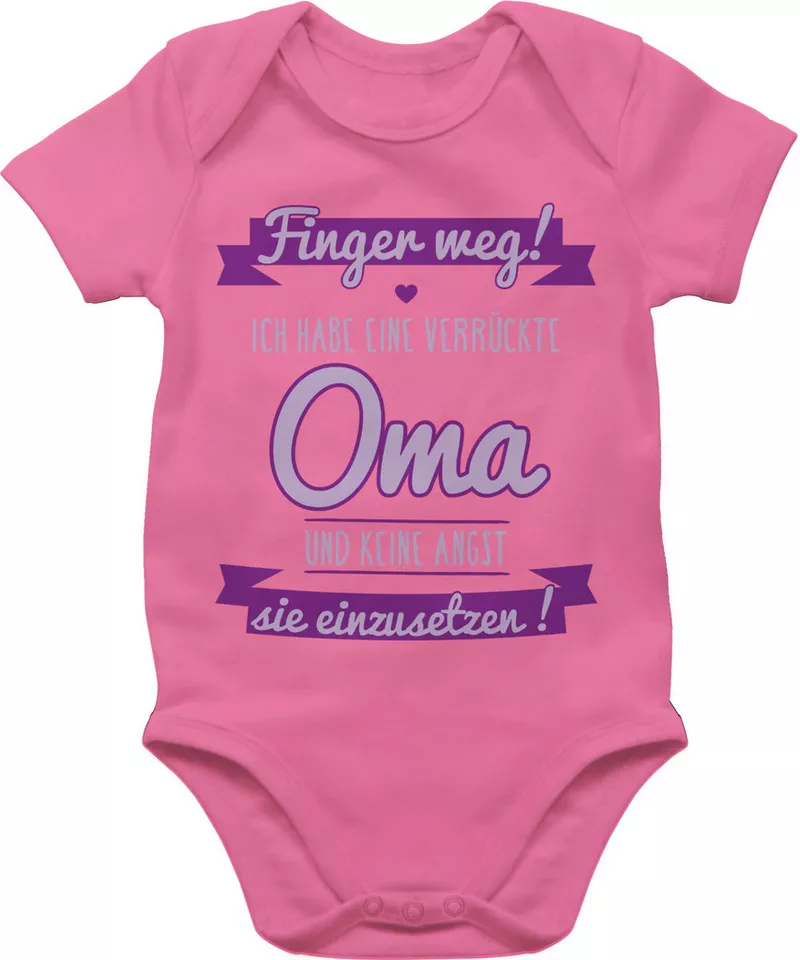 Shirtracer Shirtbody Ich Habe eine verrückte Oma-lila Sprüche Baby