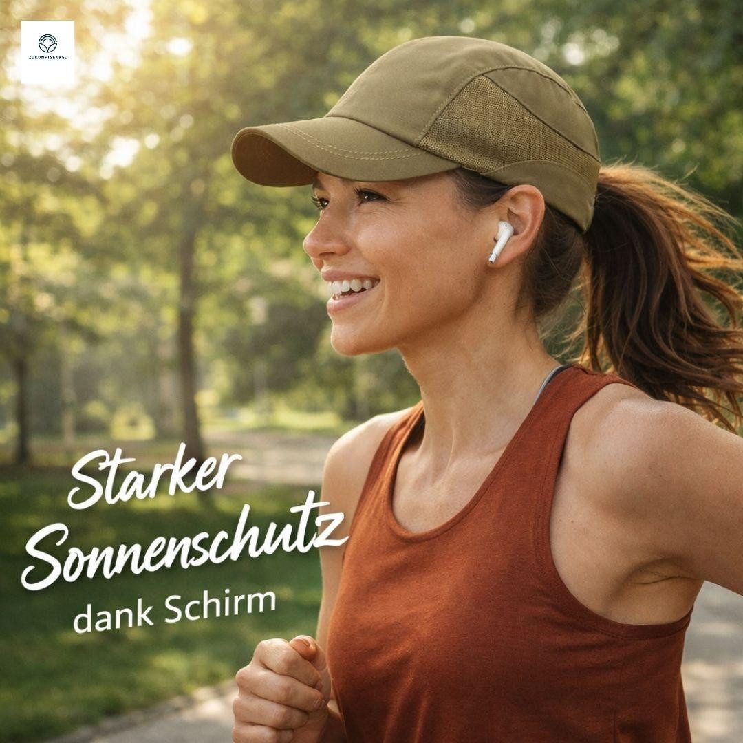 ZUKUNFTSENKEL Baseball Cap Outdoor Kappe Unisex Leicht & Atmungsaktiv mit Netz-Einsätzen (Sommer Basecap Herren & Damen) Laufkappe Sportkappe Schirmmütze – Bild 4 von 5