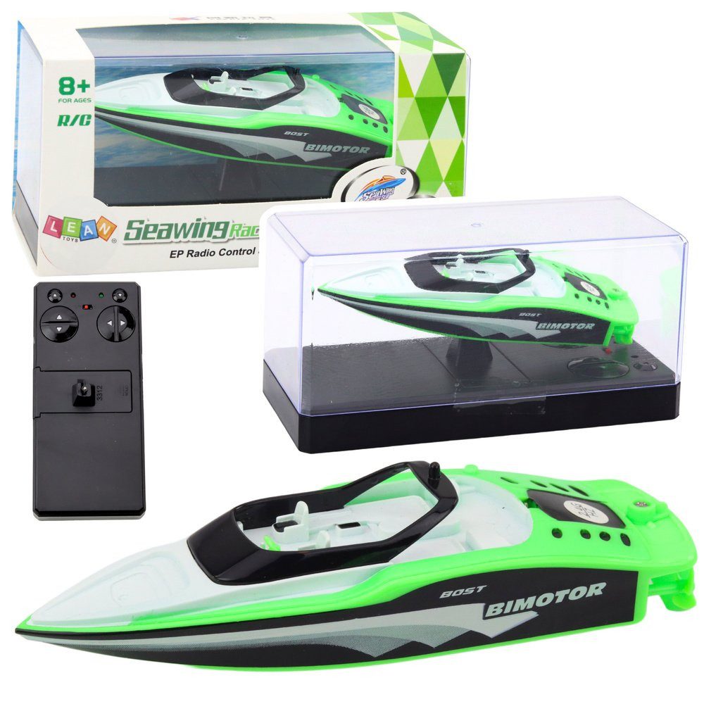 Wisam RC-Auto Ferngesteuertes RC Motorboot Weiß-Grün 15cm