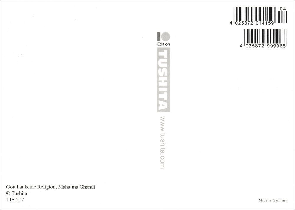 Thumbnail - Postkarte "Gott hat keine Religion (Mahatma Gandhi)"