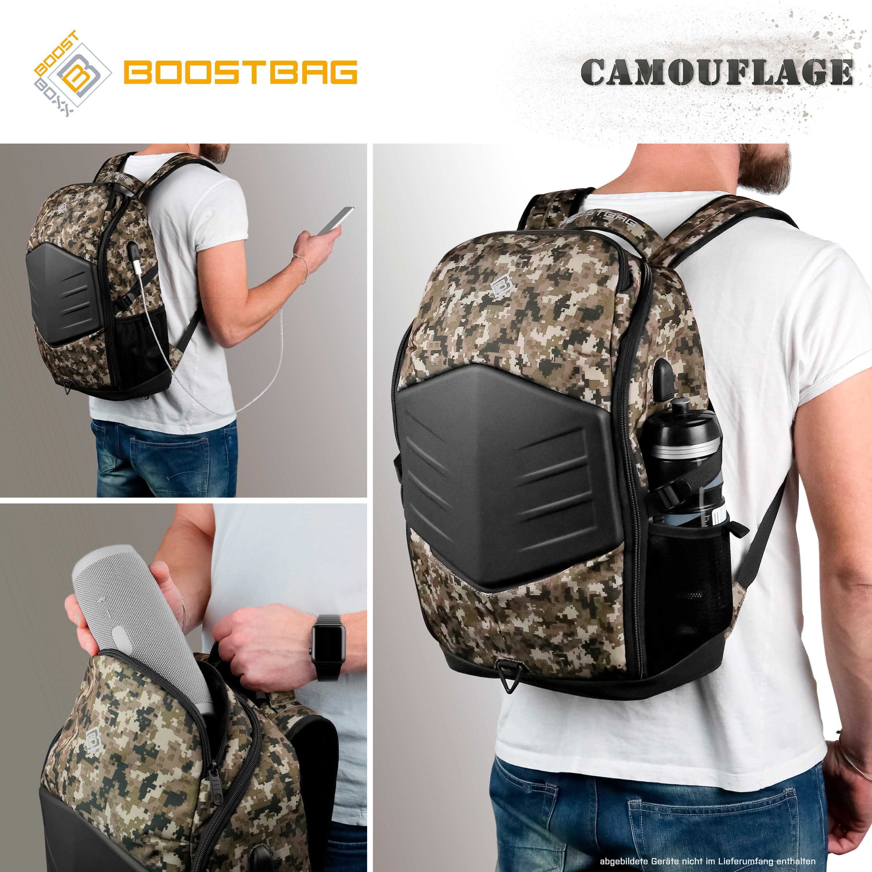 BoostBoxx Laptoprucksack Boostbag Camouflage