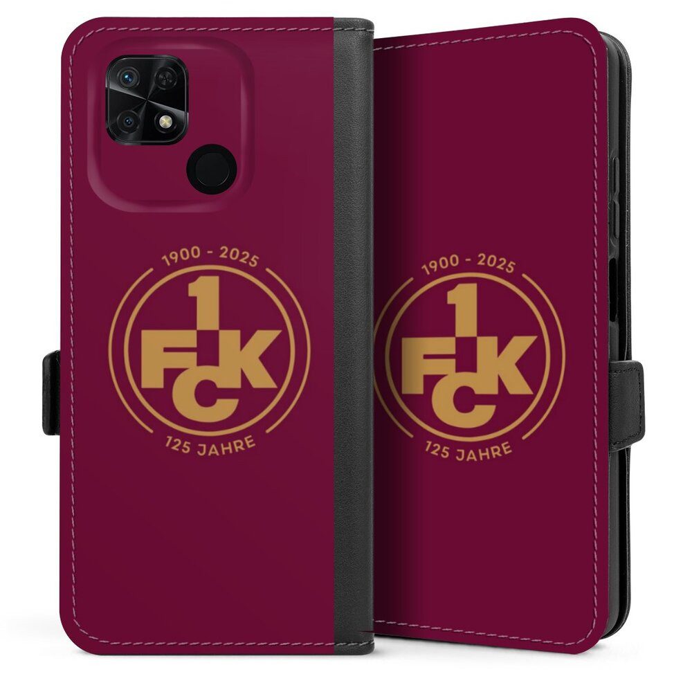 DeinDesign Handyhülle 1. FC Kaiserslautern 1. FCK 125 Jahre 1. FCK 125. Jubiläum, Xiaomi Redmi 10C Hülle Handy Flip Case Wallet Cover Handytasche Leder