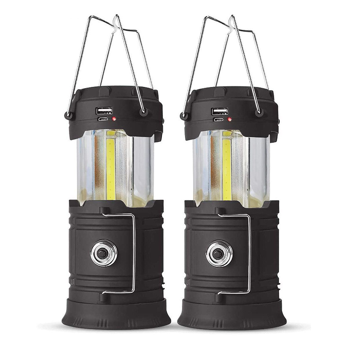 Novzep Umzugslaterne LED-Campinglaternen,2er-Pack tragbare Leuchten für den Notfall, Überlebensausrüstung für Hurrikan wiederaufladbare LED-Taschenlampe