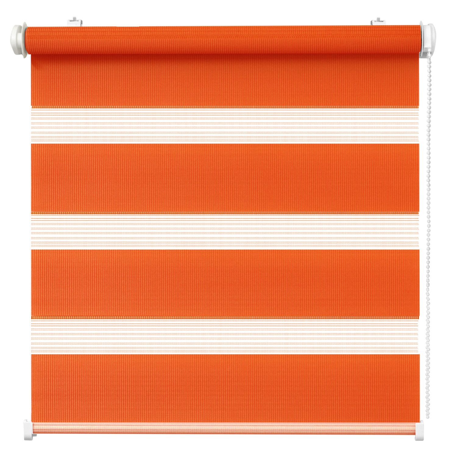 Doppelrollo Duo-Rollo Klemm Fix, Fenster-Rollo Ohne Bohren, DomDeco, Klemm- oder Schraubmontage, Klemmbar, Kettenzug, ohne Bohren, Sicht- und Blendschutz