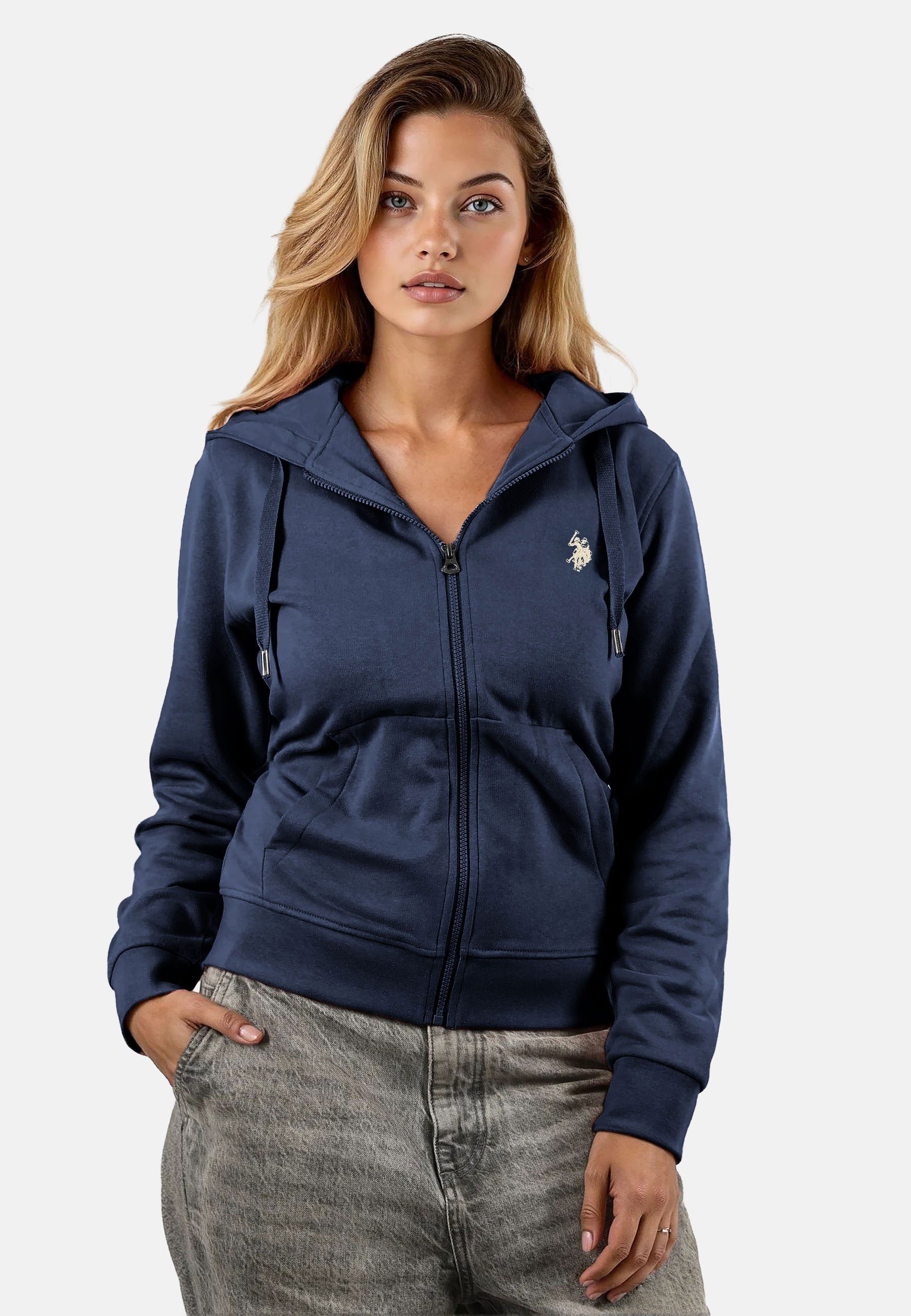 U.S. Polo Assn. Sweatjacke Sweatjacke USRubyy – Damen Kapuzenjacke mit Reiß günstig online kaufen
