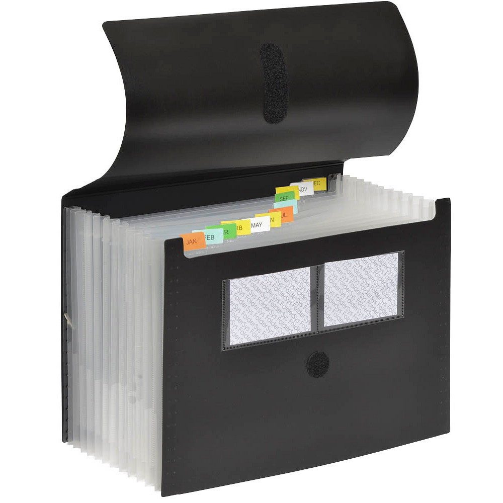 FOLDERSYS Fächermappe FolderSys 70006-30 Fächermappen, Dehnbar, schwarz günstig online kaufen