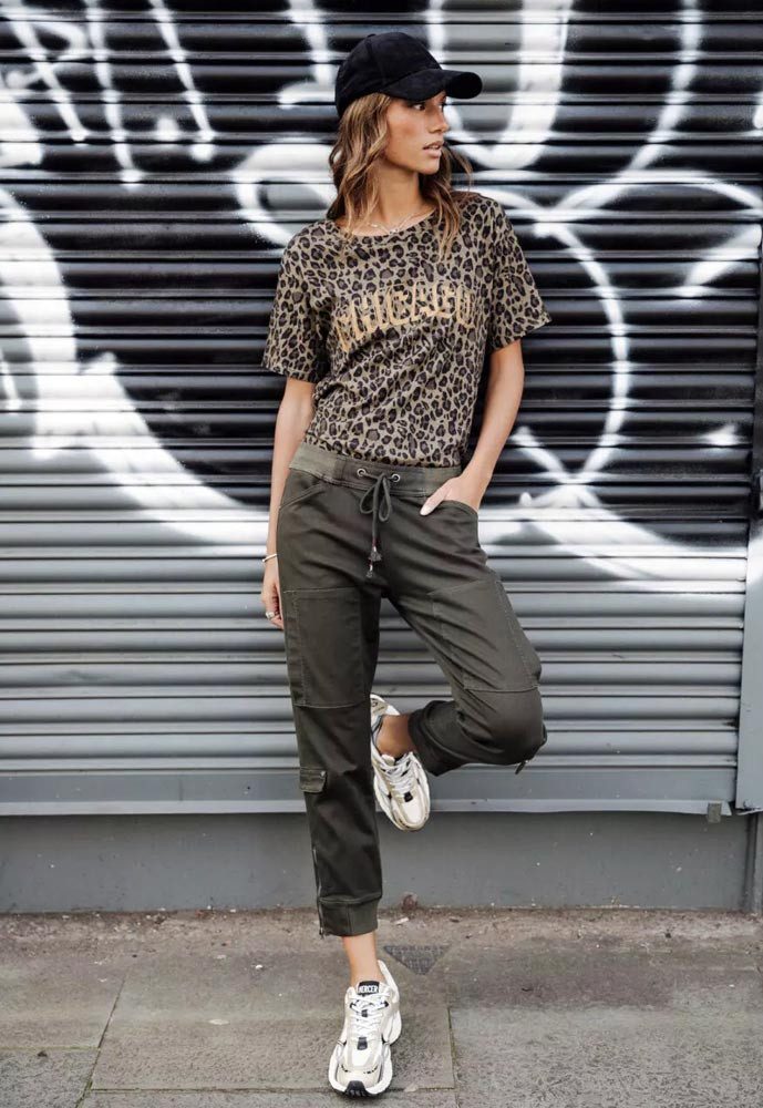 Freeman T. Porter Cargohose Cargo Pant Celine Dobby Rosin Elastikbund mit T günstig online kaufen