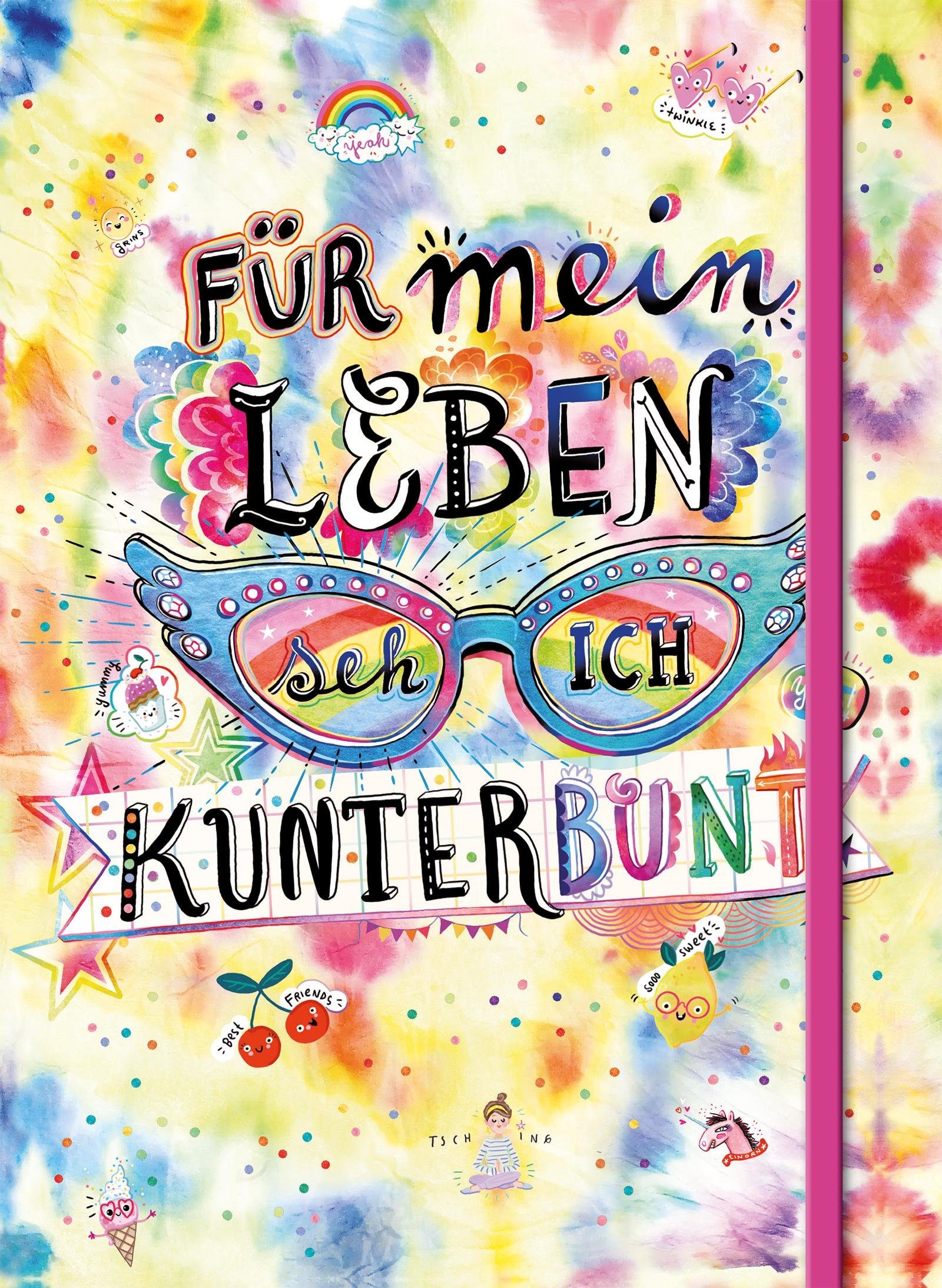 Notizbuch Für mein Leben seh ich kunterbunt (Notizbuch No. 2 Emma Flint). DIN...