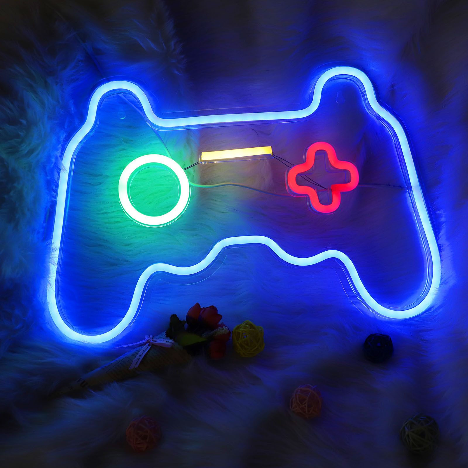 Jibenhome LED Dekolicht Spiel Leuchtreklame Gaming Neon Schild Neonlicht, U günstig online kaufen