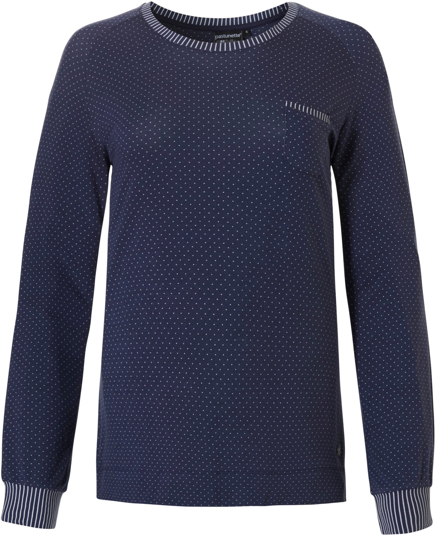 Pyjamaoberteil Damen Pyjamashirt mit langem Arm