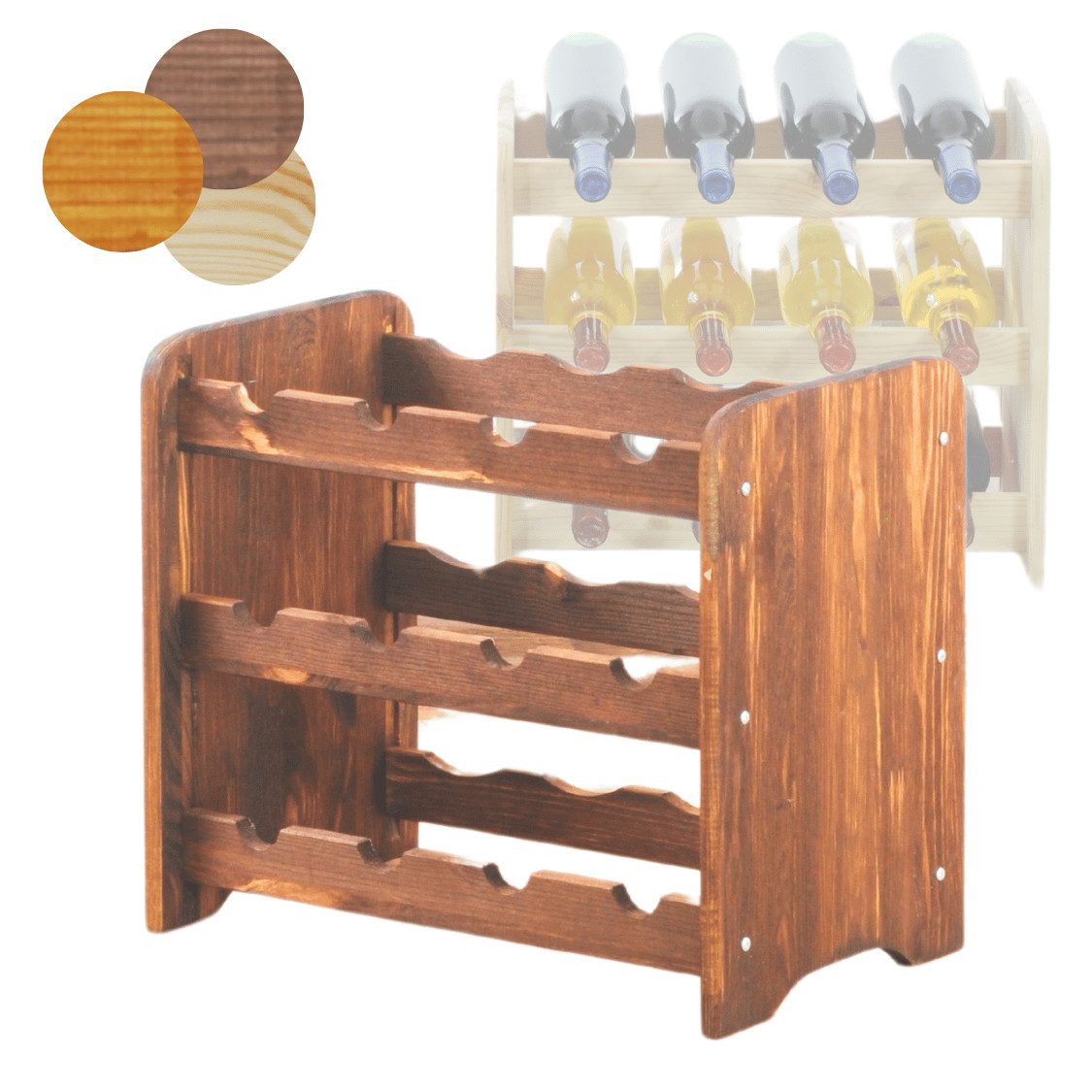 Modo24 Weinregal RW31 Flaschenregal aus Holz günstig online kaufen