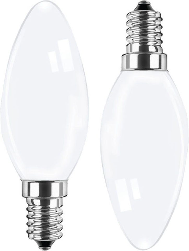 BLULAXA E14, Promotion-Pack Filament, Warmweiß, 10 LED-Filament Retro Multi, 10er-Set, St., opal Kerzenform,