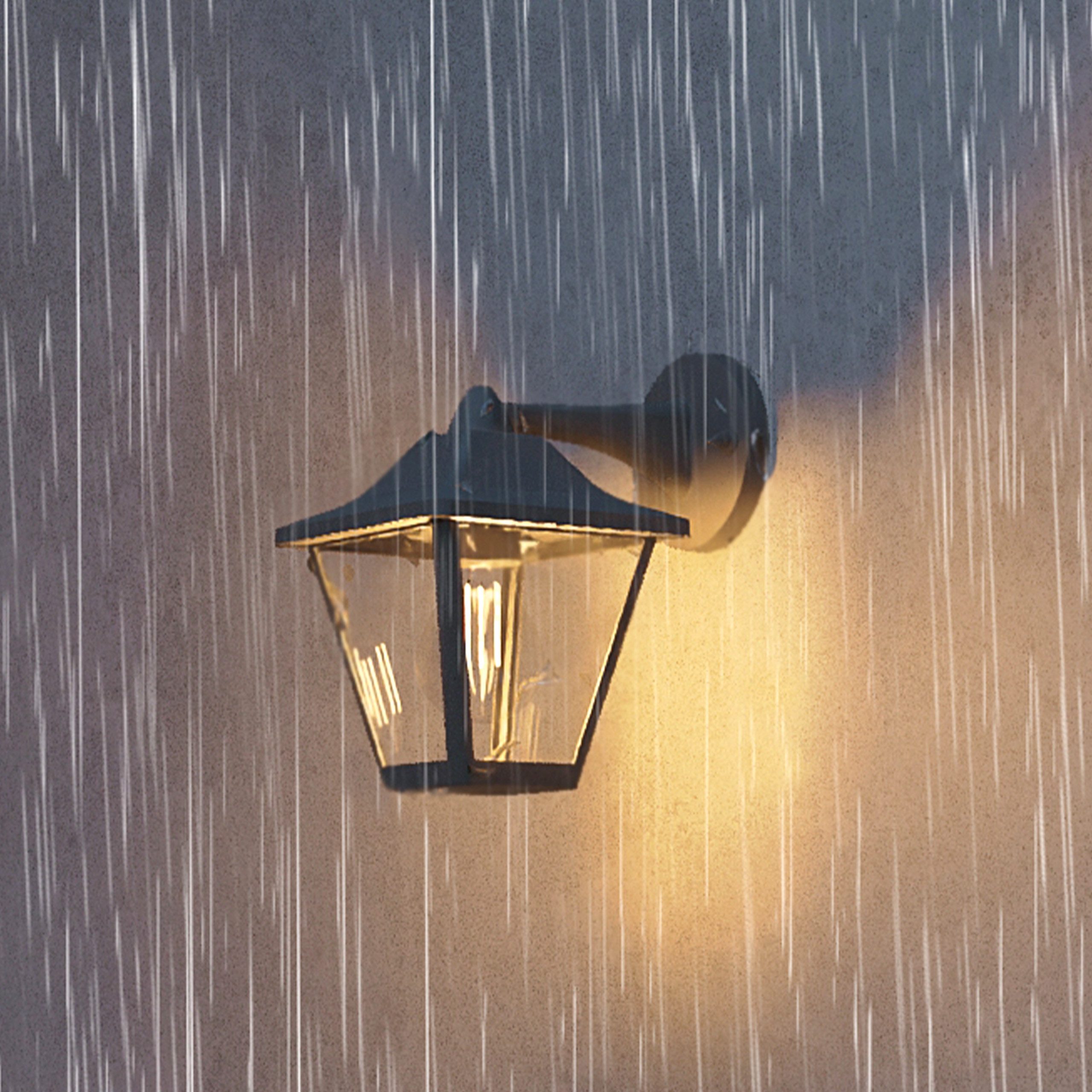 Philips LED Außen-Wandleuchte Outdoor Juli, ohne Leuchtmittel, ohne E27-Leuchtmittel, IP44, schwarz