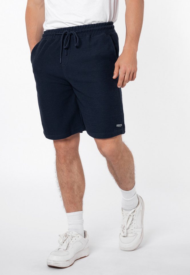 SUBLEVEL Shorts Herren Kurze Jogginghose Shorts aus Strukturstrick, seitliche Eingrifftaschen