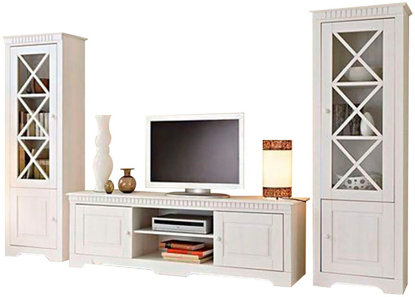 Home affaire Wohnwand Lisa, (Set, 3-St), bestehend aus zwei Vitrinen und ei günstig online kaufen