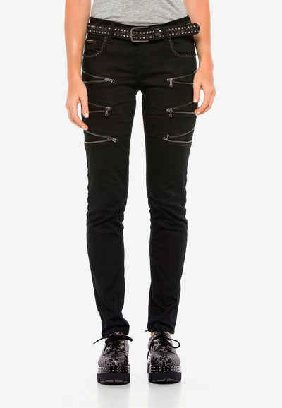 Cipo & Baxx Slim-fit-Jeans mit auffälligen Details in Skinny Fit