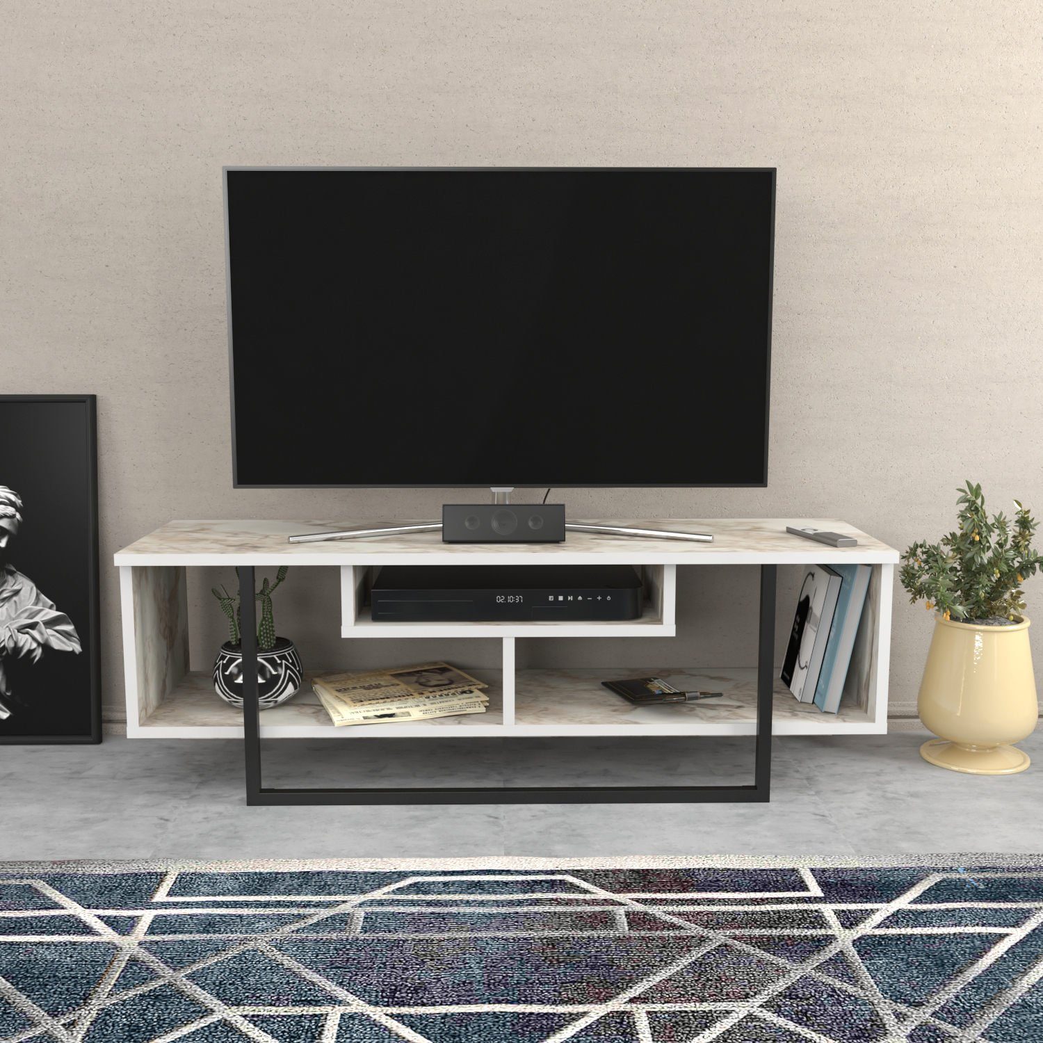 Skye Decor TV-Schrank Schränke, 40,2x120x35,2 cm, 100% Melaminbeschichtete Partikelplatte | TV-Schränke