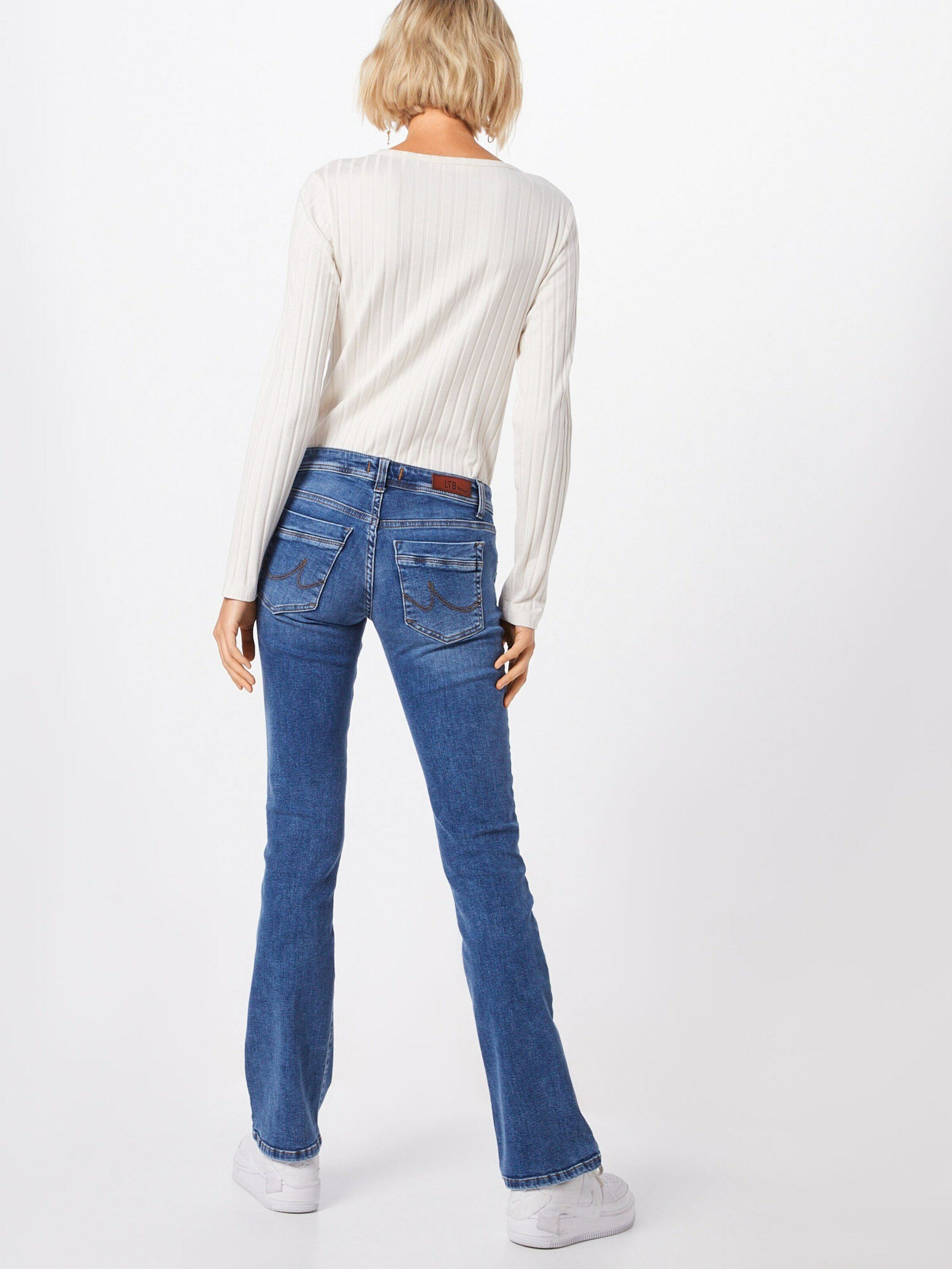 Plain/ohne Details, Weiteres (1-tlg) Detail, LTB Bootcut-Jeans Cut-Outs Valerie