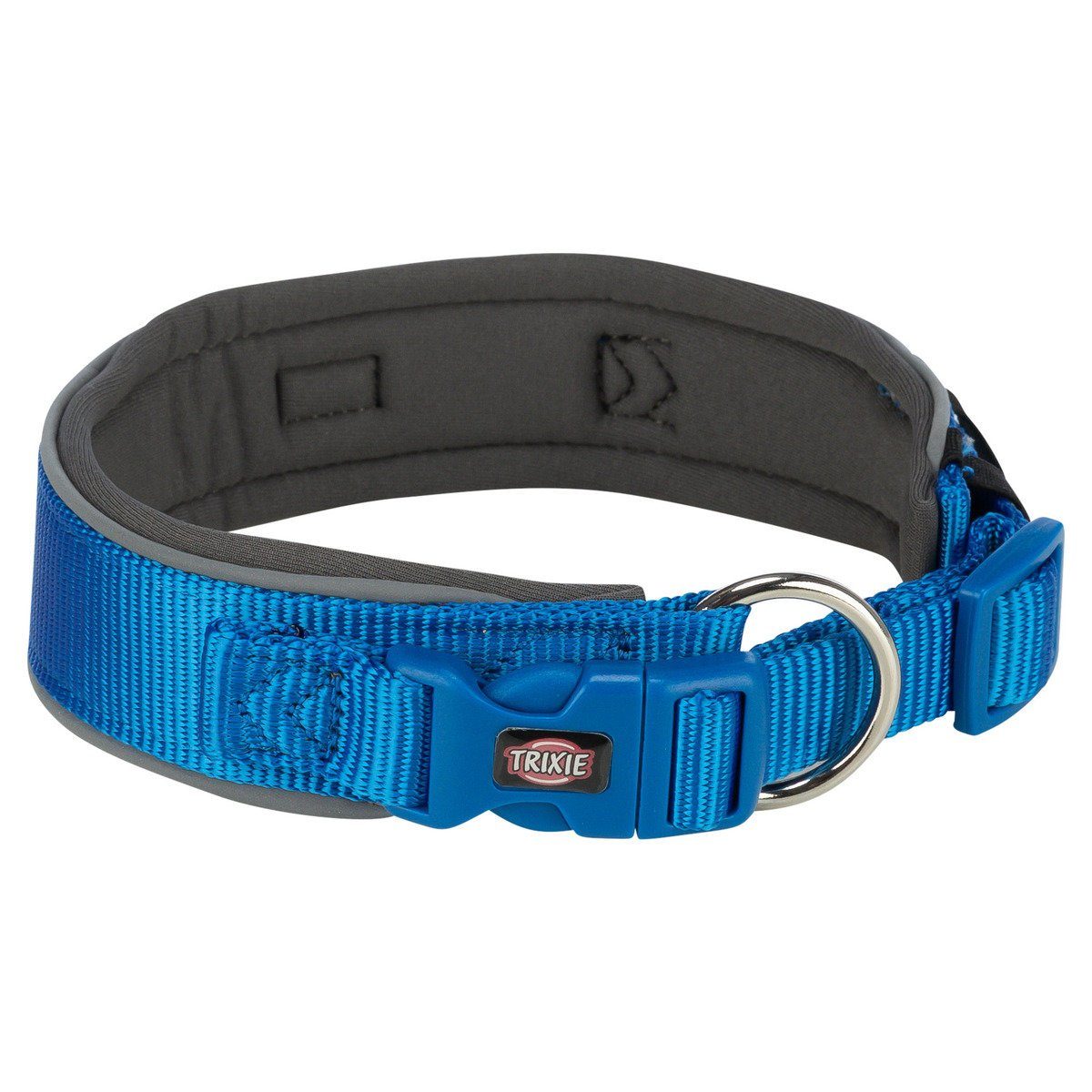 TRIXIE Hunde-Halsband Premium Halsband, extra breit, royalblau/grafit