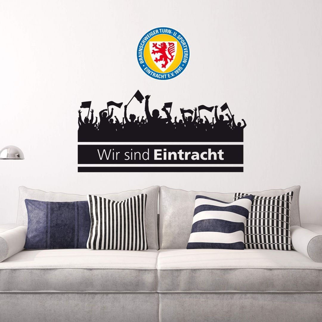 (1 Braunschweig Fans Eintracht St) Wandtattoo Wall-Art Logo