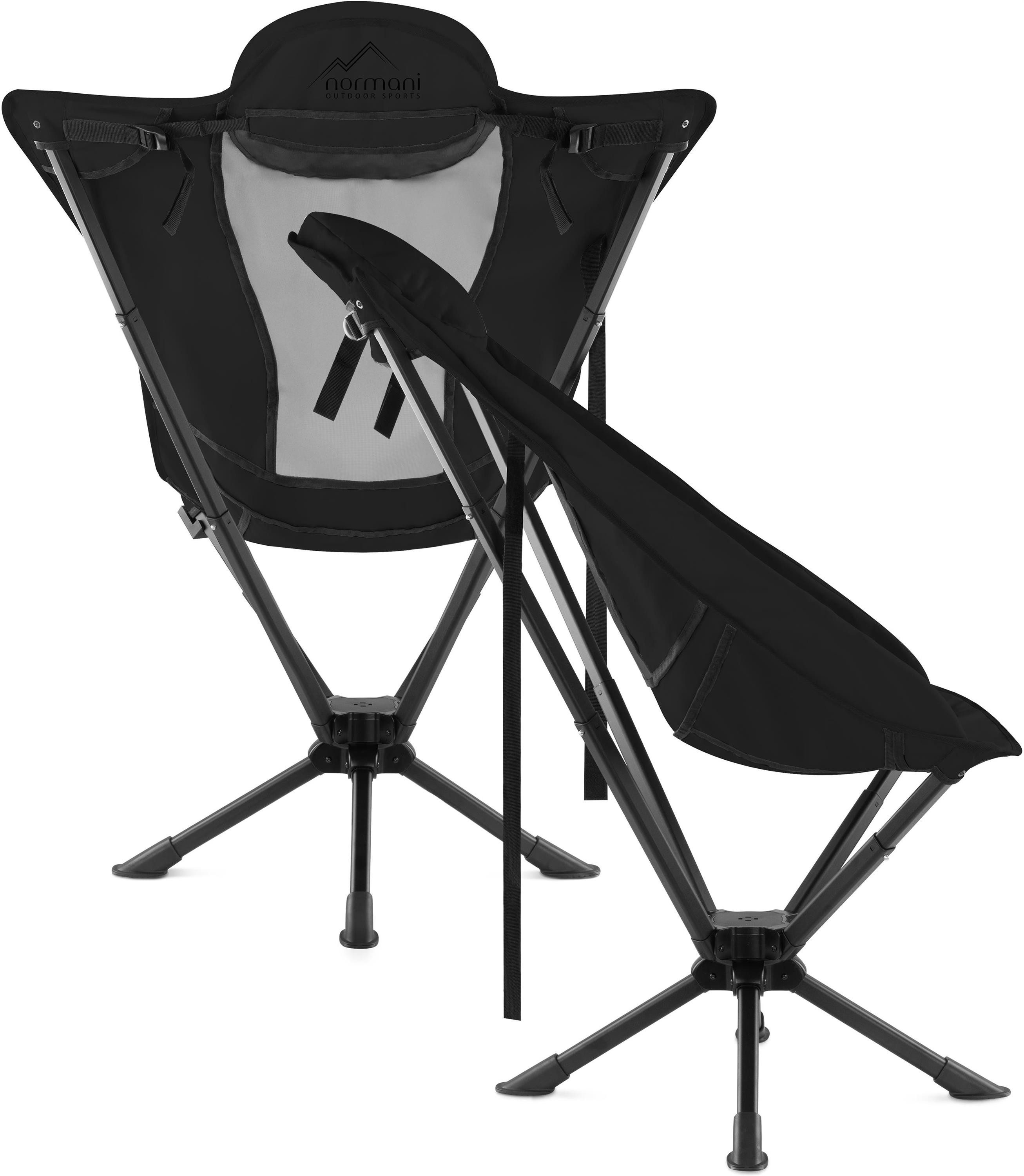 normani Campingstuhl Campingstuhl Burnaby, Leichter Gartenstuhl Wanderstuhl mit Kopfkissen
