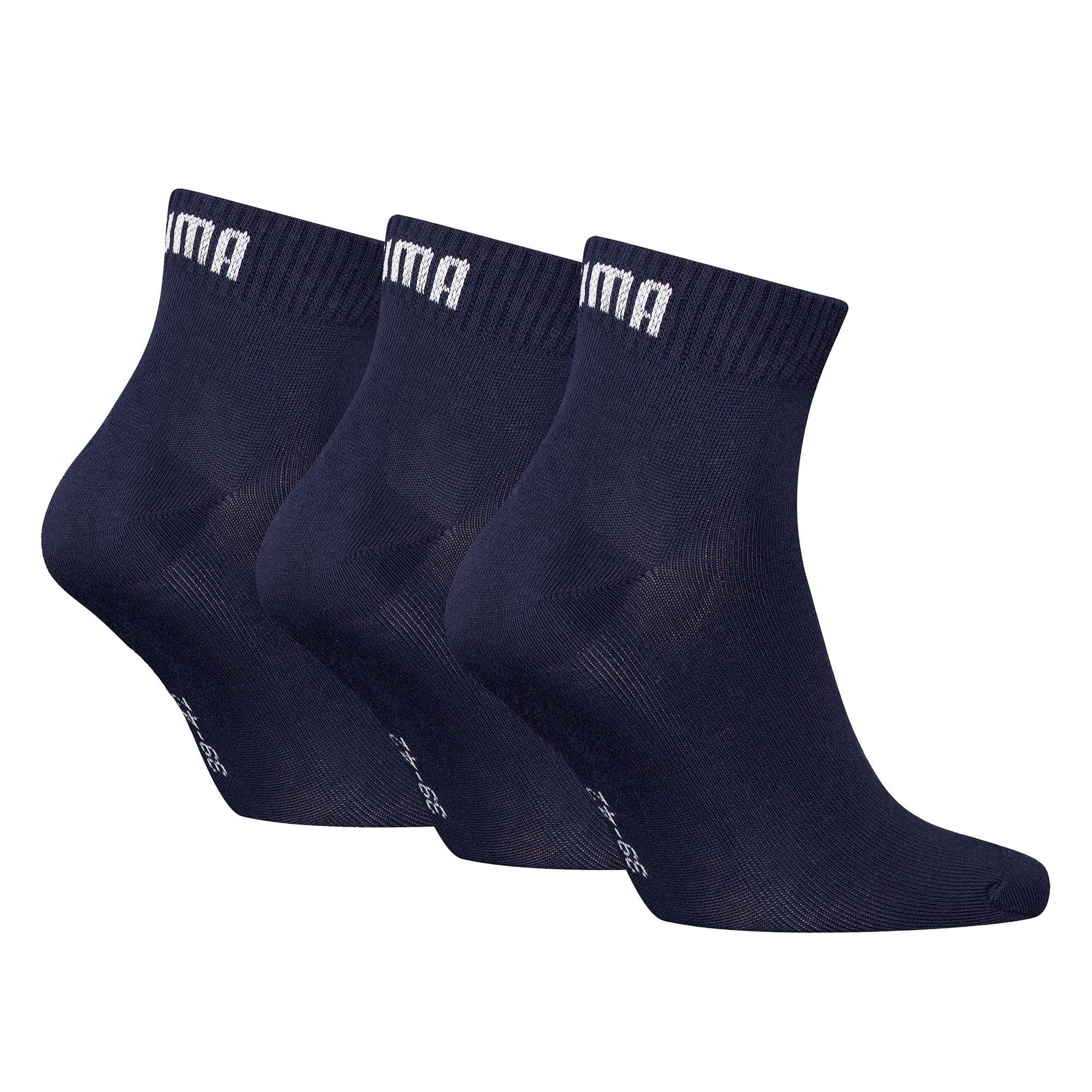 PUMA Kurzsocken Unisex Socken 3er Pack Baumwolle Quarter Plain 3P (Packung, 3er Pack)
