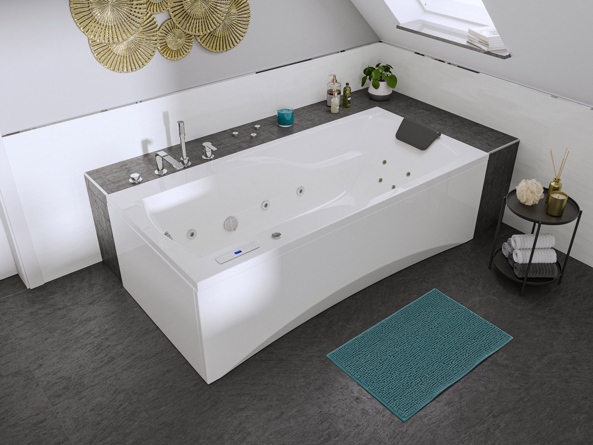 Magnolia Home Whirlpool Rechteck Whirlpool Centauri 190x90 rechts Made in Germany 18 Düsen ohn