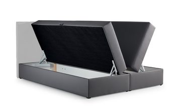 AN-MOEBEL4U Boxspringbett Schlafzimmerbett BIZON IN STOFF FARO (120/140/160/180 cm), mit Bettkästen, Kaltschaumtopper, Bonellfederkern-Matratze H3-mittel