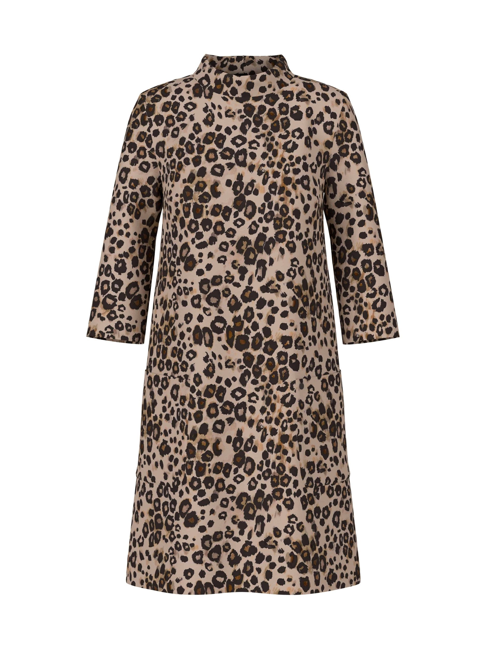 Midikleid Kleid im Leoprint - Regular Fit