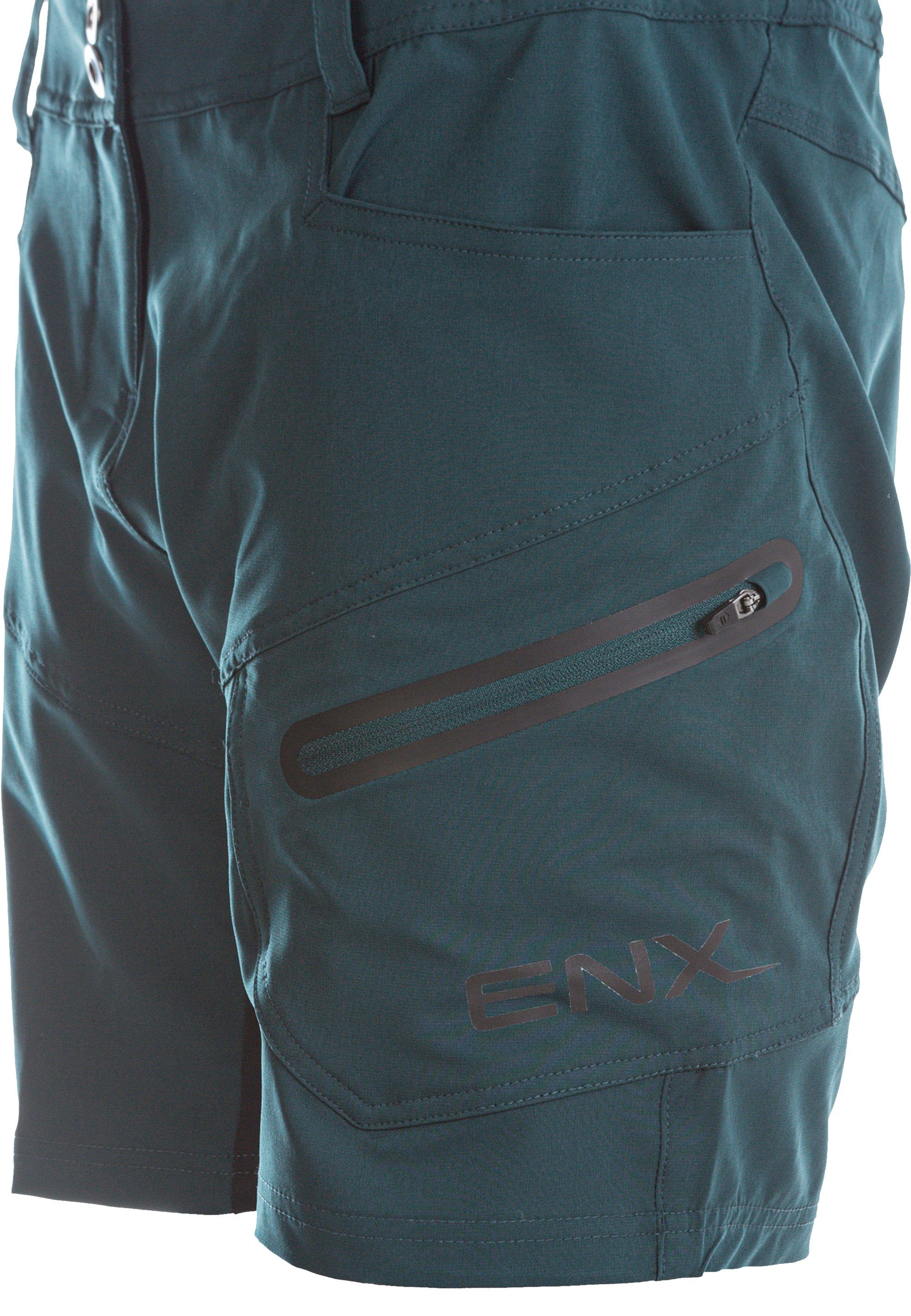 ENDURANCE Radhose Jamilla W 2 Innen-Tights in Shorts mit 1 herausnehmbarer dunkelgrün