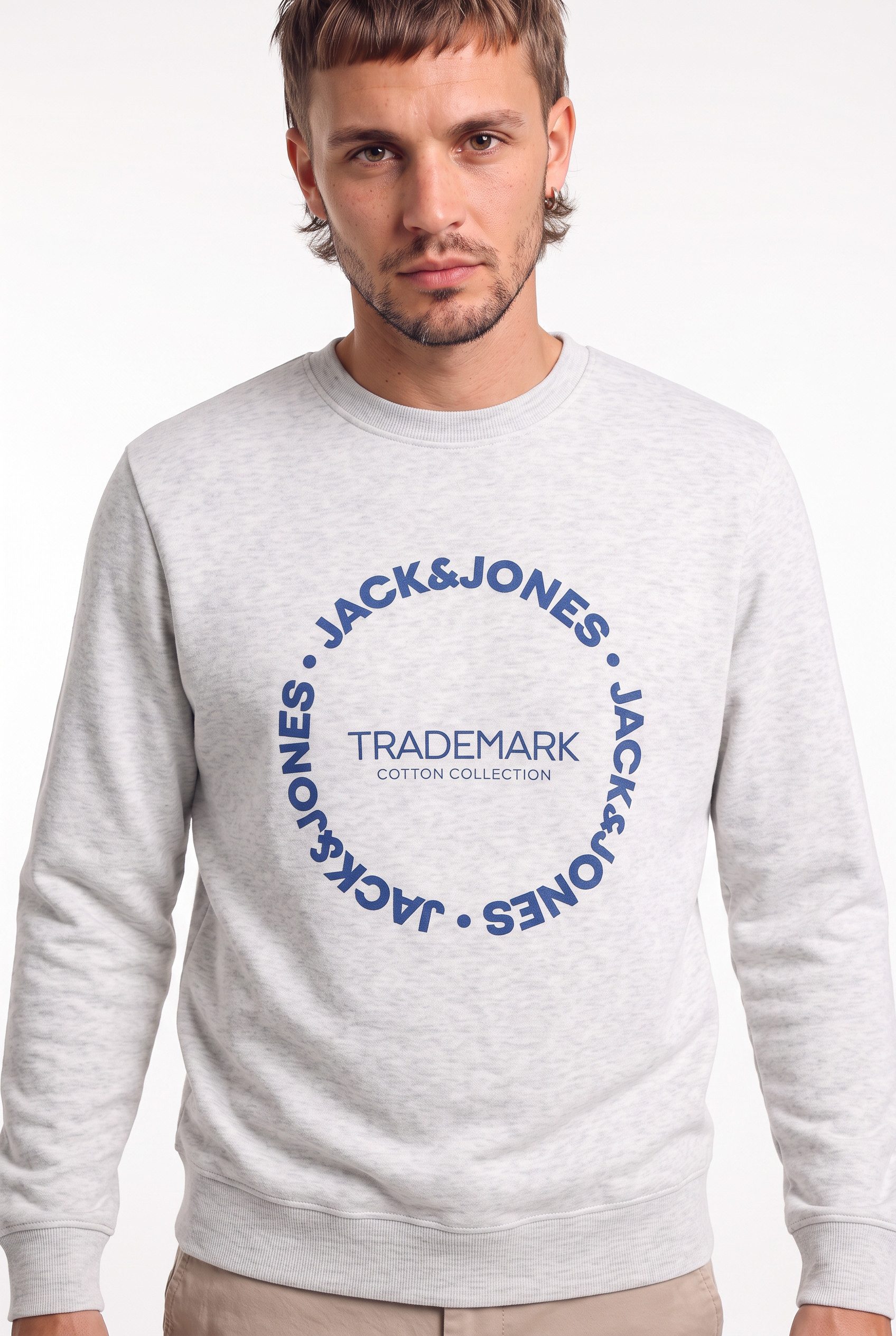 Jack & Jones Sweatshirt JJBENSON SWEAT CREW NECK Materialmix, regular fit – Bild 3 von 5