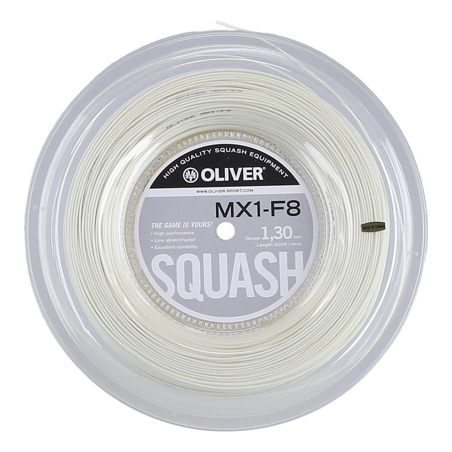 Squashsaite MX1 F8 weiss 200m Rolle
