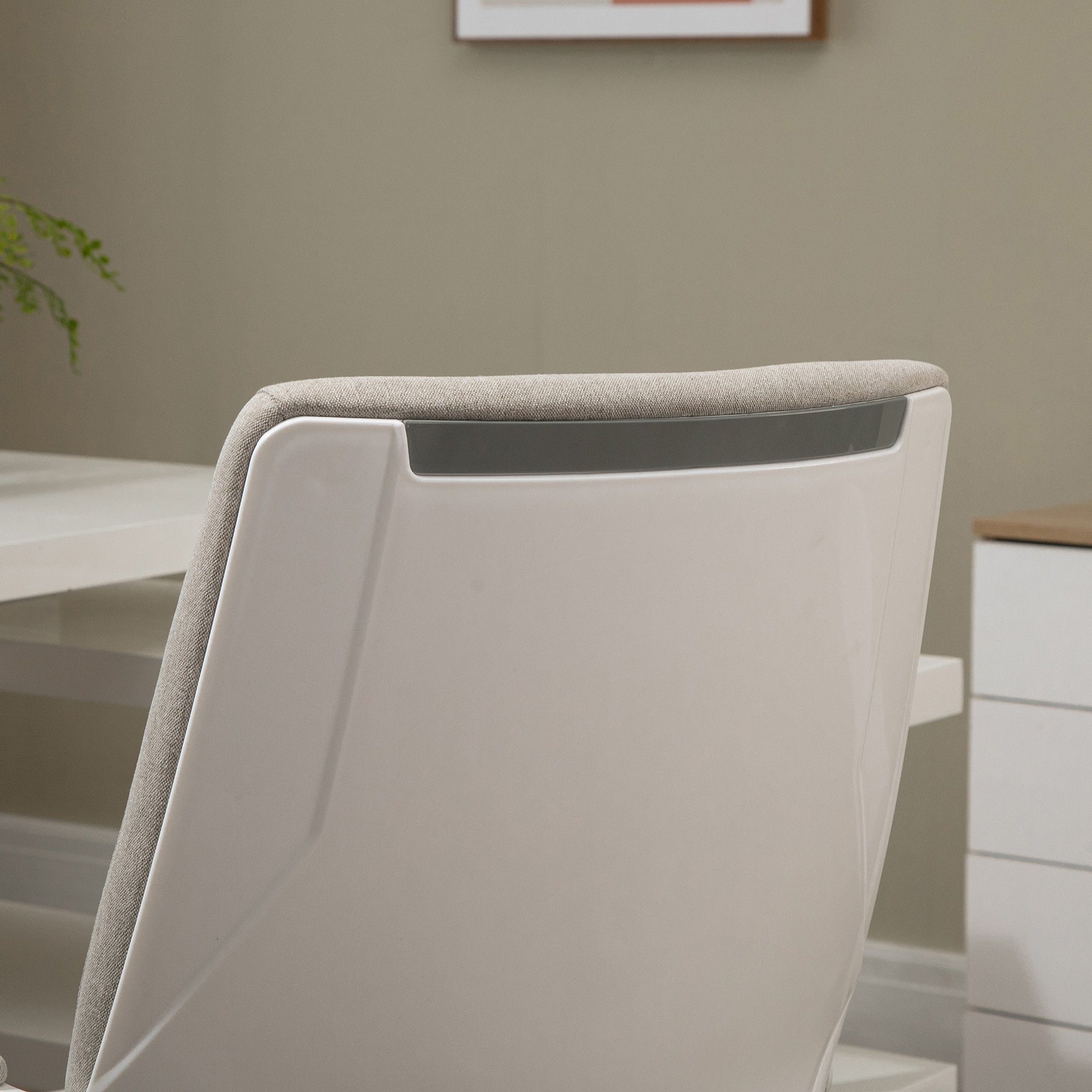 Schreibtischstuhl beige/weiß Vinsetto beige/weiß | Bürostuhl