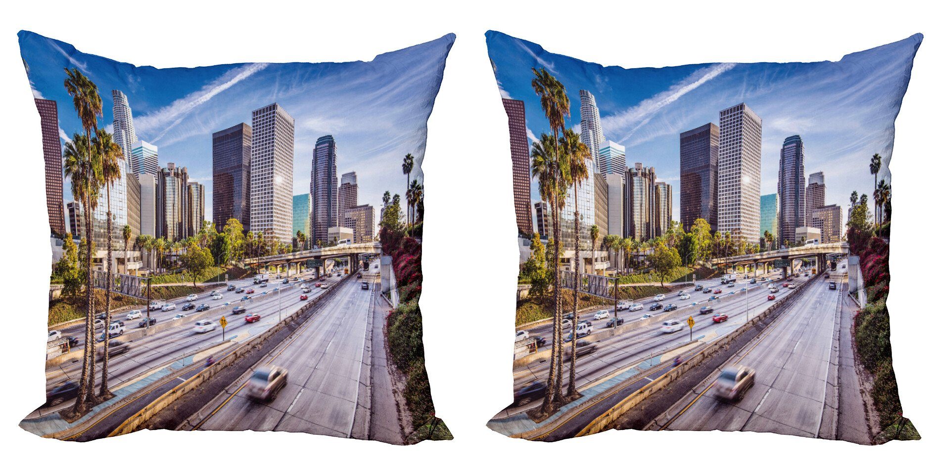 Kissenbezüge Modern Accent Stück), Downtown Angeles Los Digitaldruck, Doppelseitiger (2 Abakuhaus Städtisch USA