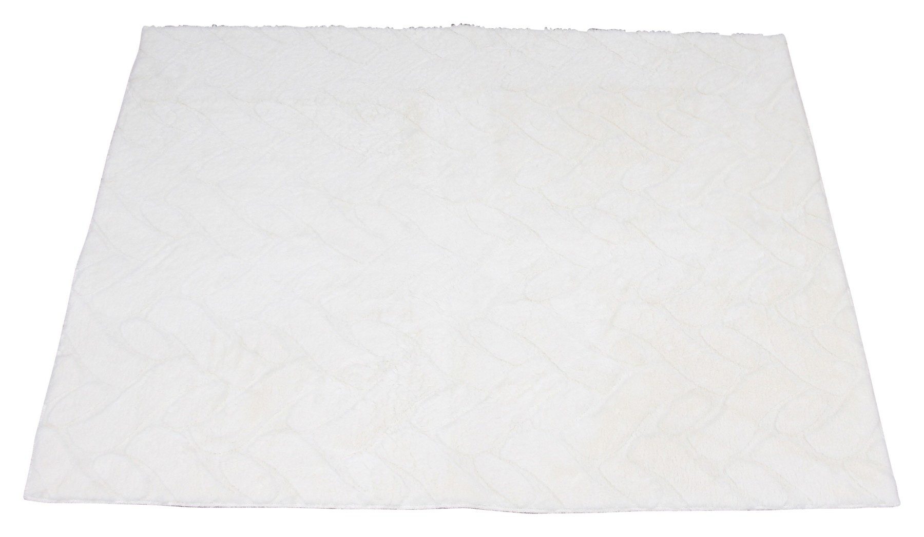 Dekoleidenschaft Fellteppich "Luxus" aus Kunstfell in offwhite, 90x120 cm, Teppich für Wohnzimmer, rechteckig, Schlafzimmer & Bad, rutschfest, Teppichläufer waschbar, Bettvorleger