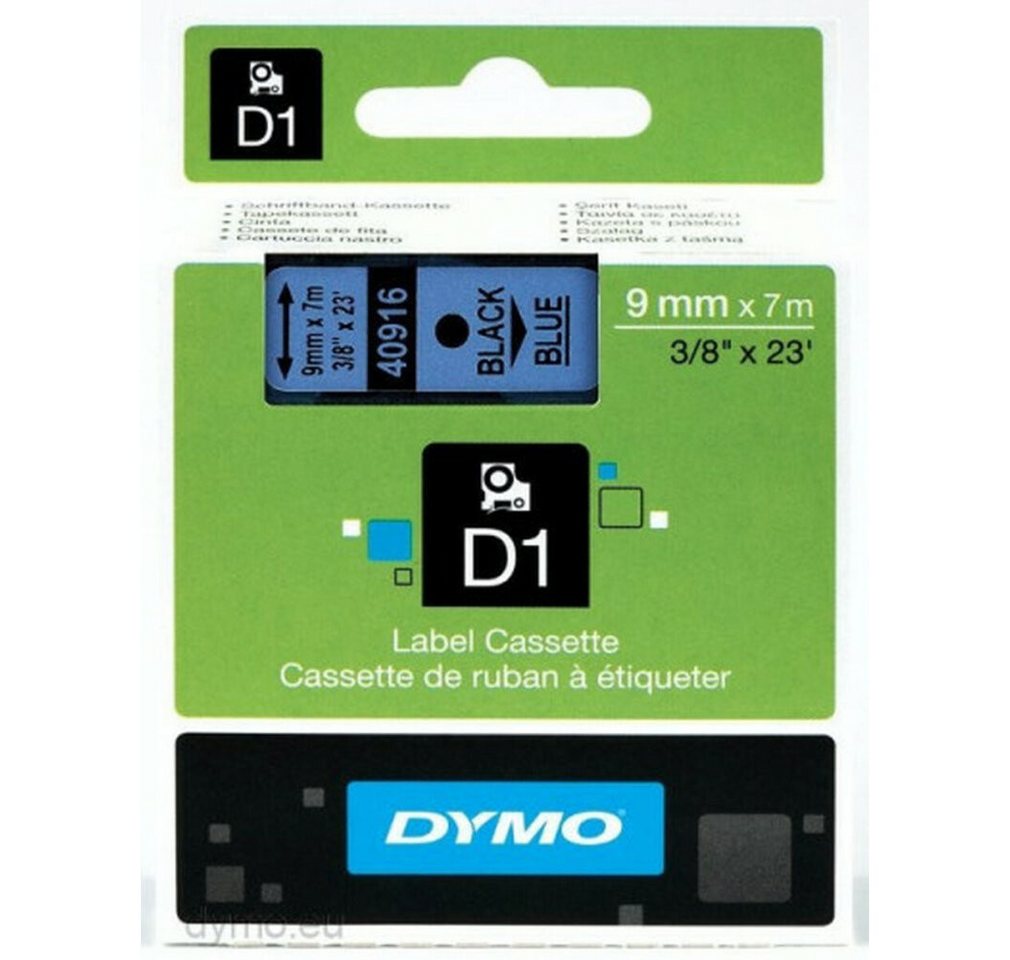 Thumbnail - DYMO Druckerband Schriftband 40916 Black Schwarz Blue (S0720710)